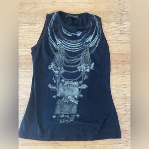 Isabel de Pedro Black graphic tank